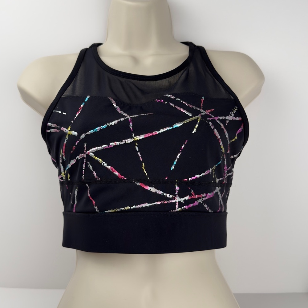 Zyia  Abstract Print High Impact Sports Bra XL Active Athleisure Gym Yoga